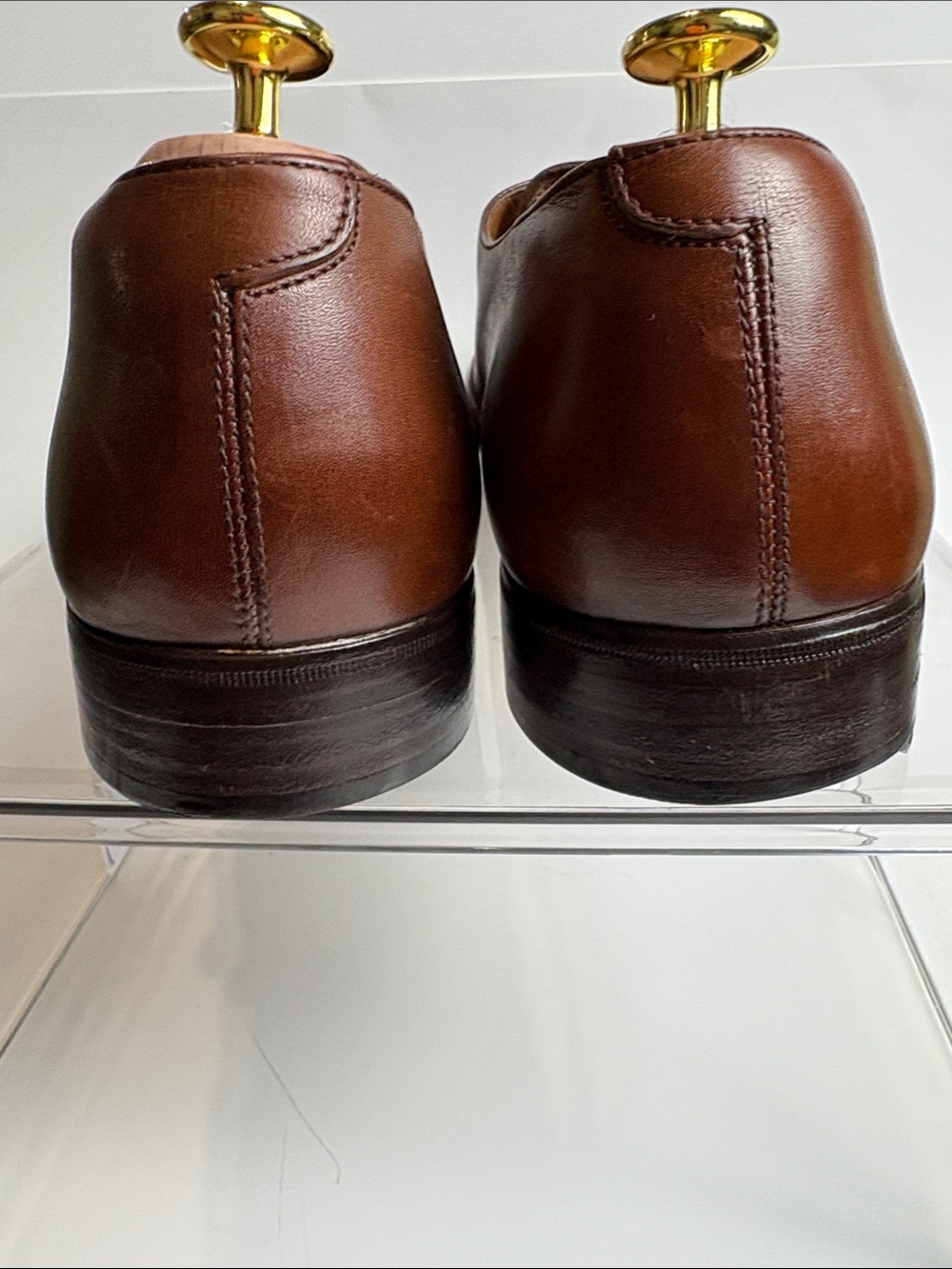 Salvatore Ferragamo Brown Leather Single Monk Strap Loafers - Picture 7 of 11